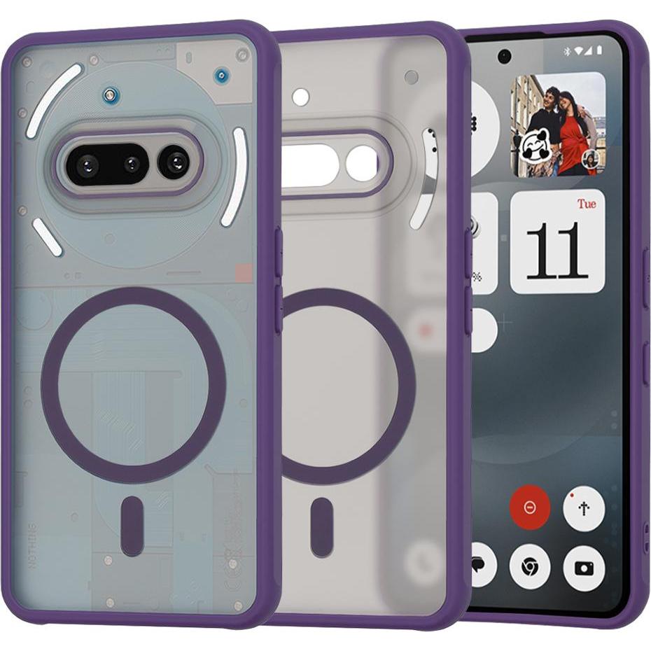 Techsuit - HaloFrost MagSafe Series - Nothing Phone (3a) - Light Purple (Niente Telefono (3a)), Cover smartphone, Viola