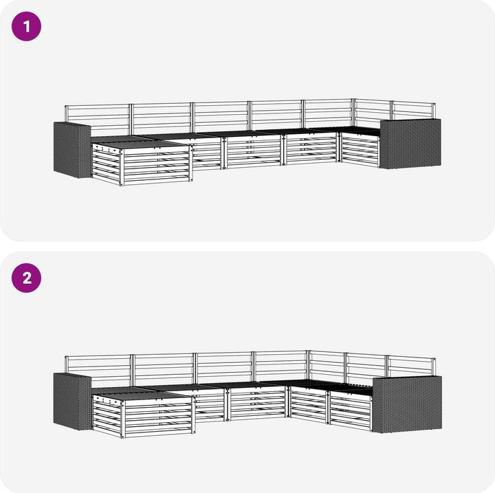 Produktbild vidaXL Outdoor-Sofa