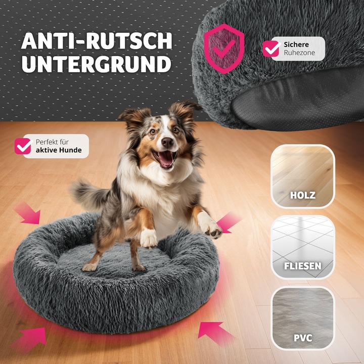 Immagine prodotto tectake Letto per cani Maja con imbottitura spessa e peluche lungo (Cane)
