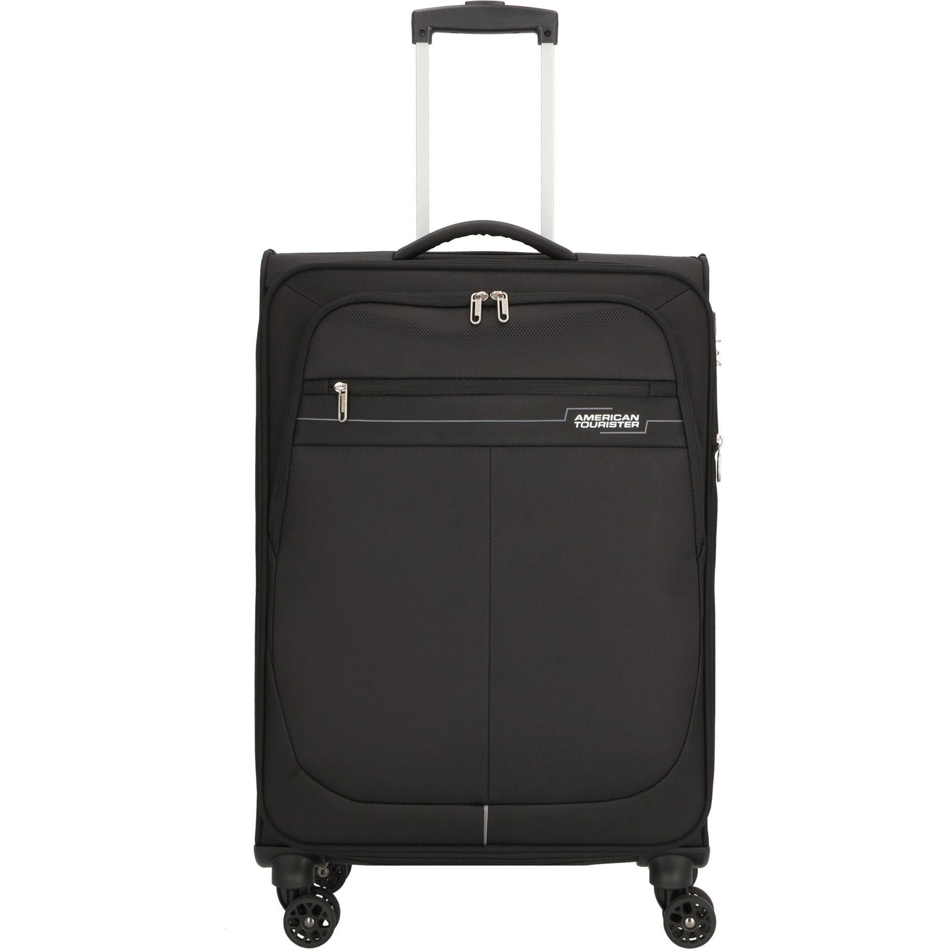 American Tourister, Koffer, Deep Dive 4 Rollen Trolley 67 cm mit Dehnfalte, Schwarz, (69 l, M (50 - 90l))