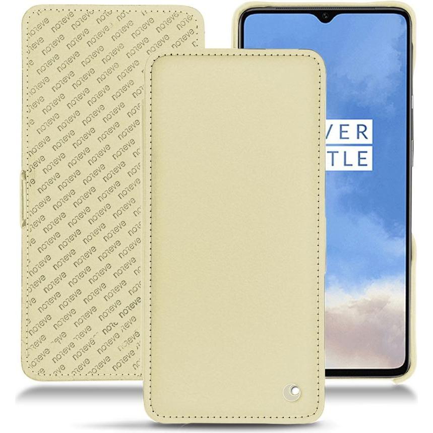 Noreve Lederschutzhülle horizontal (OnePlus 7T), Smartphone Hülle, Beige