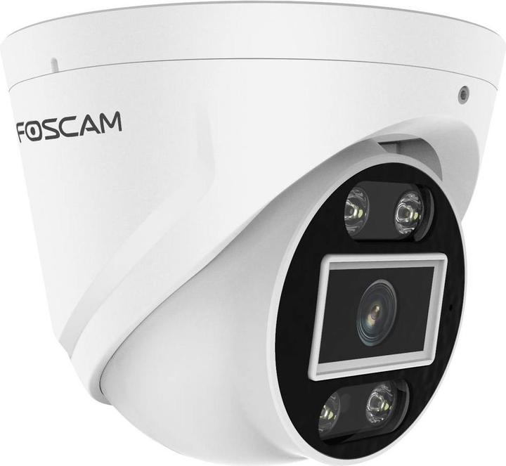 Actual product image Foscam T5EP Surveillance Camera White 5MP (3072x1728), PoE, Integrated Spotlight and Siren (3072 x 1728 pixels)