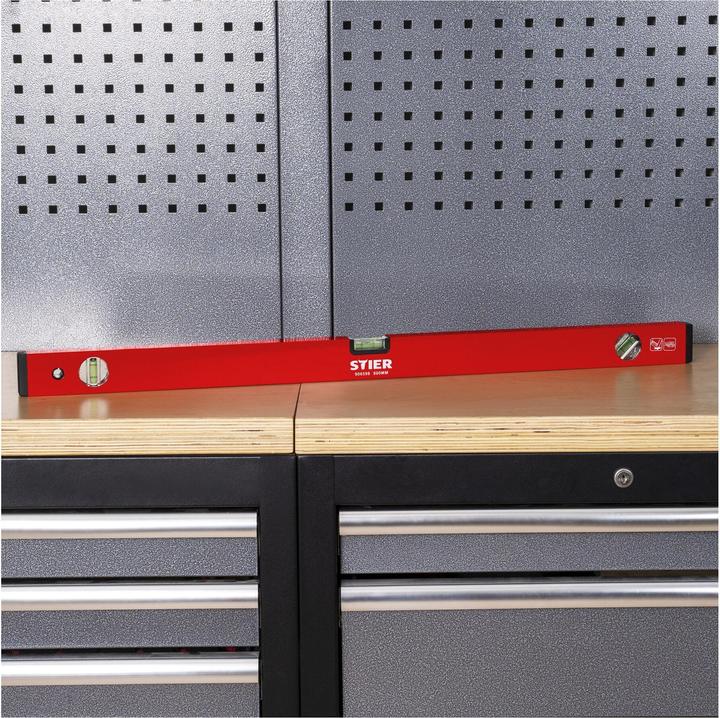 Immagine prodotto Stier Livella a bolla 80 cm alluminio ± 1,0 mm/m tre livelle (80 cm)