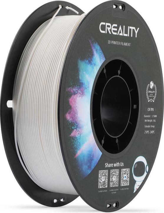 Creality Filament TPU, White, 1.75 mm, 1 kg (TPU, 1.75 mm, 1000 g, White)