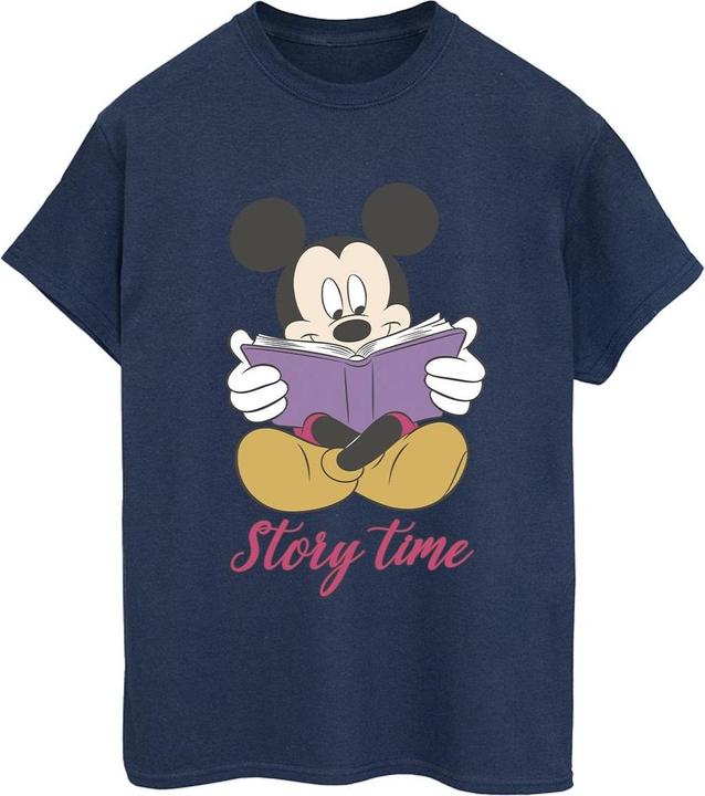 Actual product image Disney Womens/Ladies Mickey Mouse Story Time Cotton Boyfriend T-Shirt (XL)