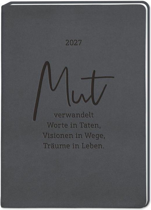 Produktbild Terminplaner Lederlook 2027 Schwarz (1 Woche / 2 Seiten)