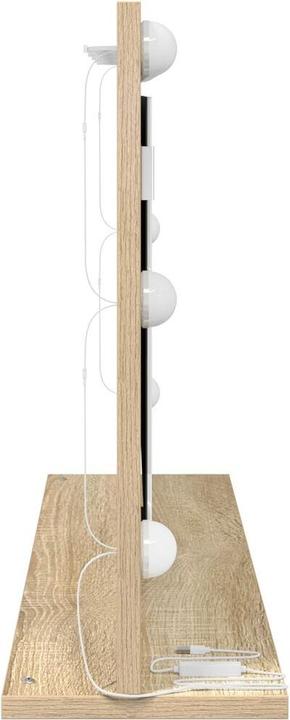 Actual product image VidaXL Cosmetic mirror Sonoma oak wood-based material, glass 80 x 45 x 18 cm