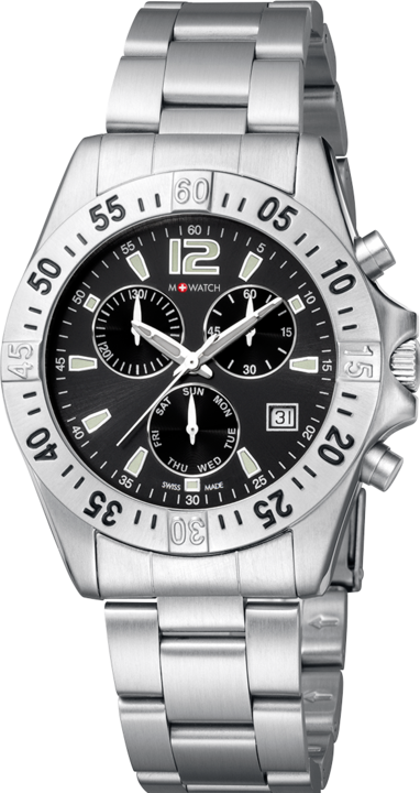 M Watch Mondaine Aqua Steel 40 (Chronograph, Swiss made, 40 mm)