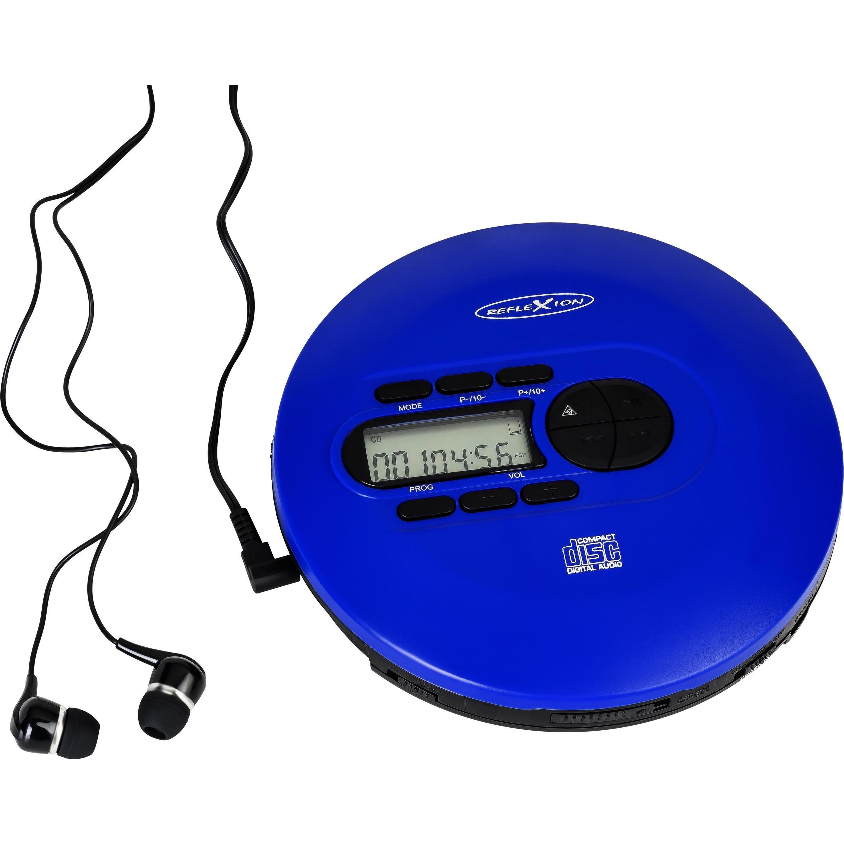 Reflexion Discman PCD520ME, Lettore MP3 + dispositivo audio portatile, Blu