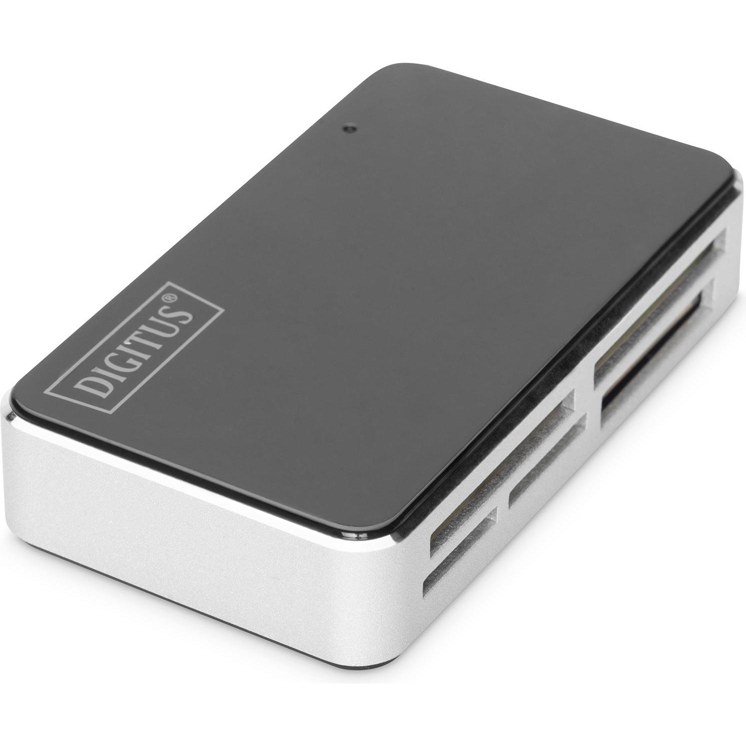 Thumbnail - Digitus All-in-one (USB 2.0), Speicherkartenlesegerät, Schwarz, Silber