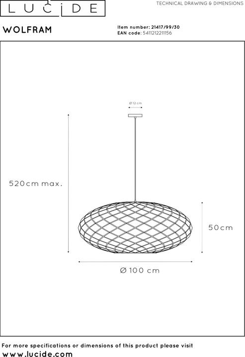 Produktbild Lucide Wolfram (E27)