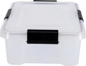 Actual product image Iris Water Proof Storage Box 10.0 l transparent, black 29.0 x 39.0 x 14.6 cm (30 x 40 x 15 cm, 10 l)