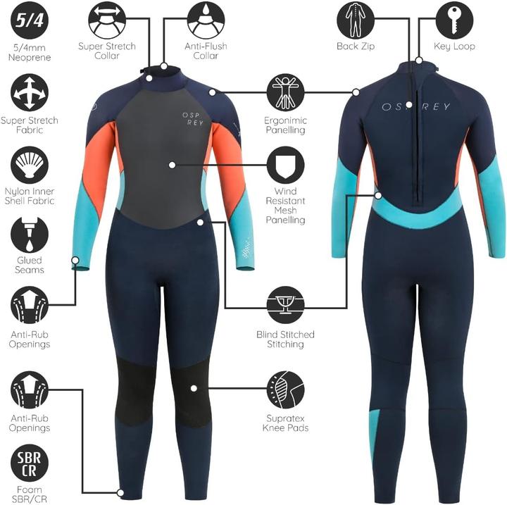 Actual product image Osprey Zero Coral Wetsuit (5/4 mm, 5mm, S)