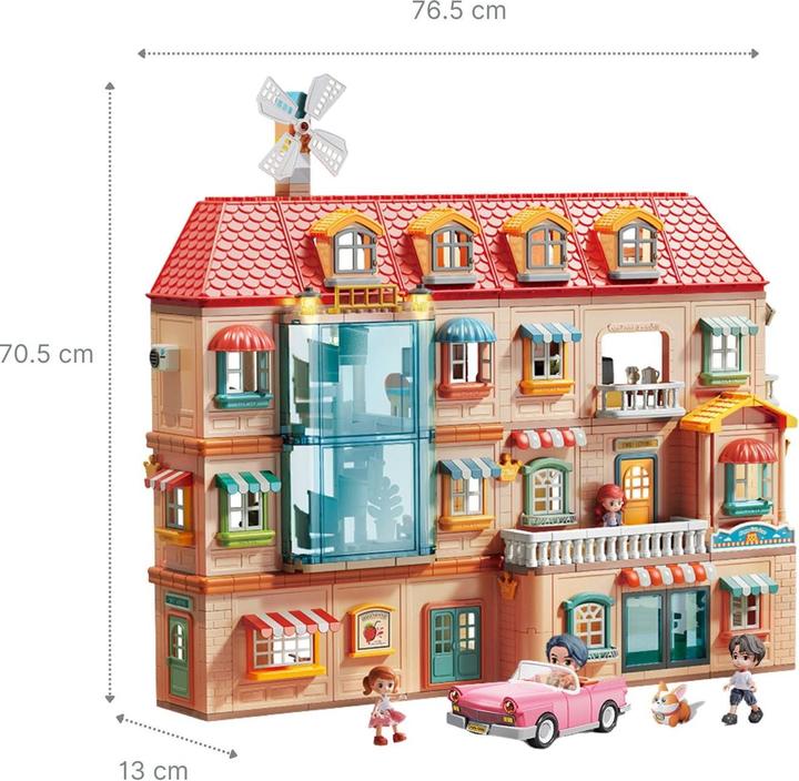 Produktbild Hermex Puppen Villa Spielhaus Haus Möbel Spielzeug Stube Residenz Schloss