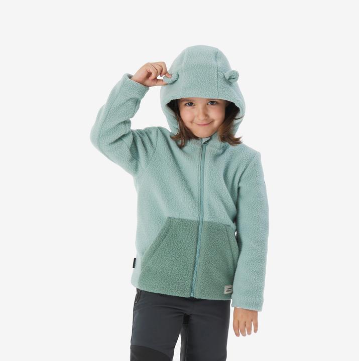 Actual product image Quechua Fleecejacke Kleinkinder Gr. 92–116 Wandern - Sherpa MH500 grün (122)