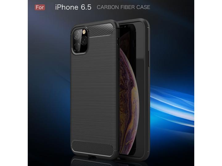 Immagine prodotto Screenguard Custodia Apple iPhone 11 Pro Max Carbon Brushed Soft TPU (Apple iPhone 11 Pro Max)