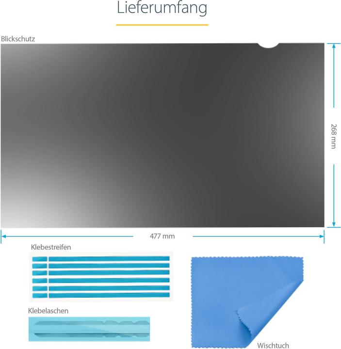 Immagine prodotto StarTech .com Schermo per la privacy del monitor per display da 53,30 cm (21") (21.50", 16 : 9)