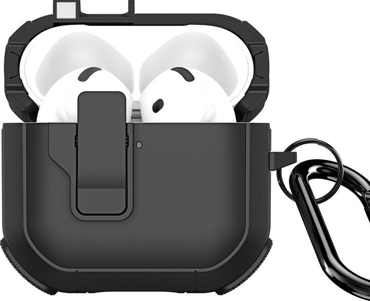 Dux Ducis Headphone case - AirPods 4 PECP Series PC+TPU Cover with Hook Black (Charging case cover)