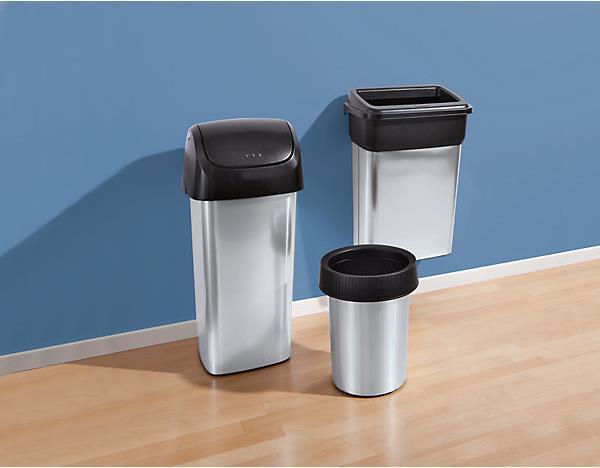 Image du produit Rothopro Collecteur de déchets d'aspect métallique (55 l)