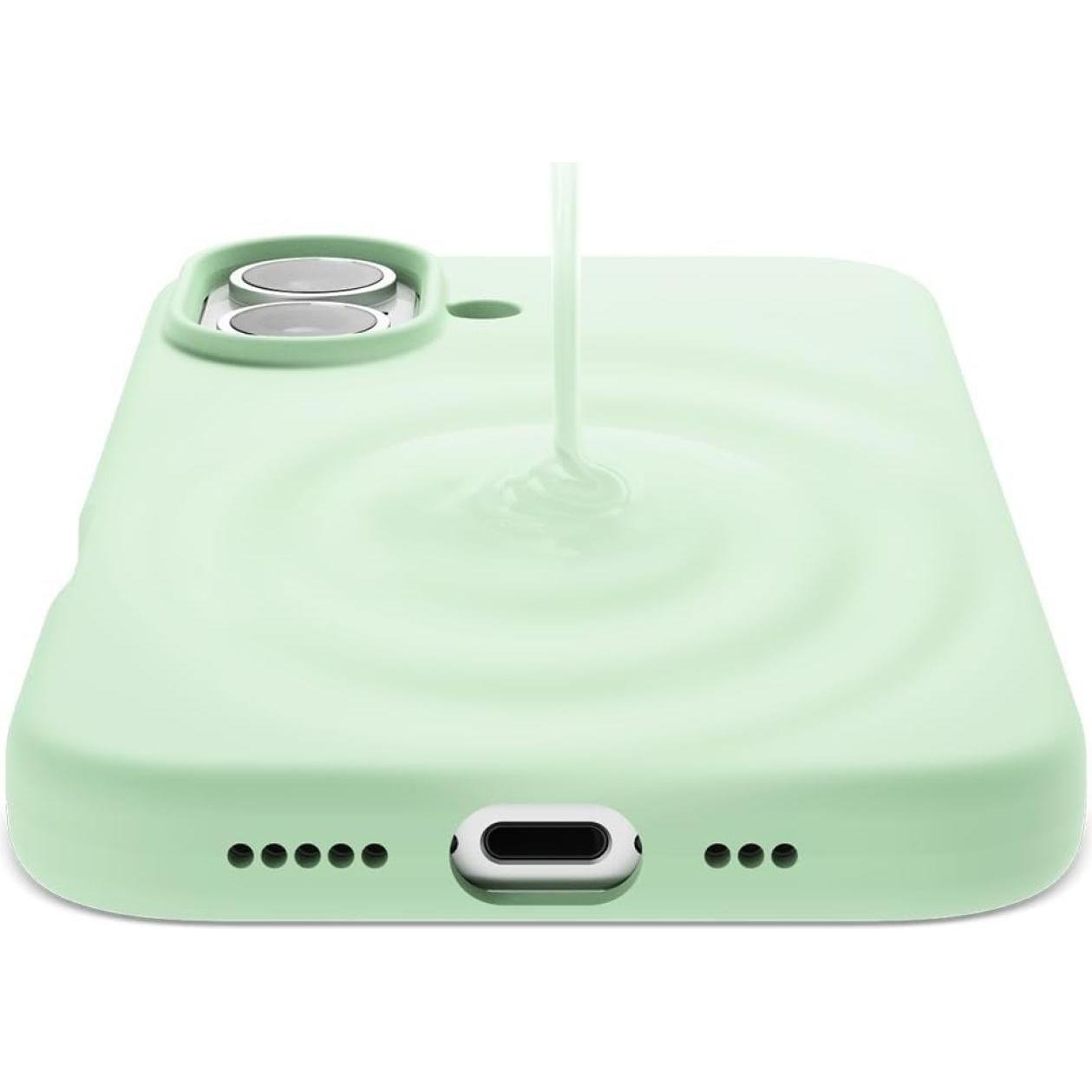 Thumbnail - Screenguard Apple iPhone 16 Liquid Silicone Case Hülle (Apple iPhone 16), Smartphone Hülle, Grün