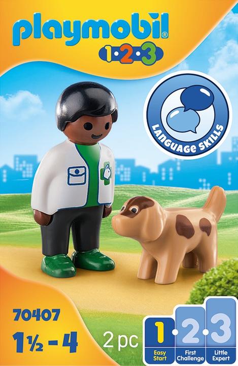 Produktbild Playmobil Tierarzt mit Hund (70407, Playmobil 1.2.3)