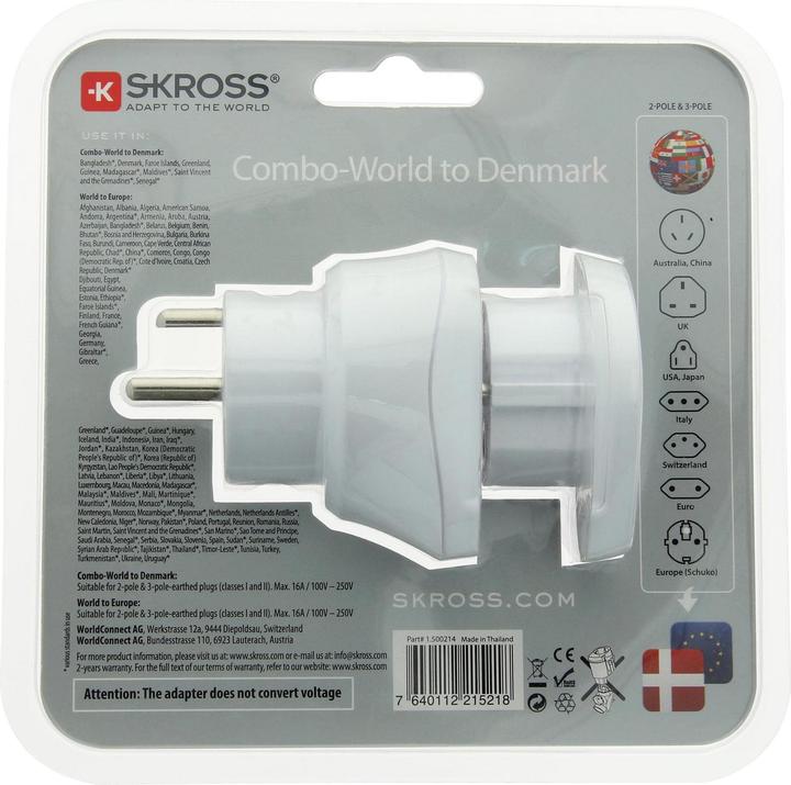 Produktbild Skross Combo World to Denmark