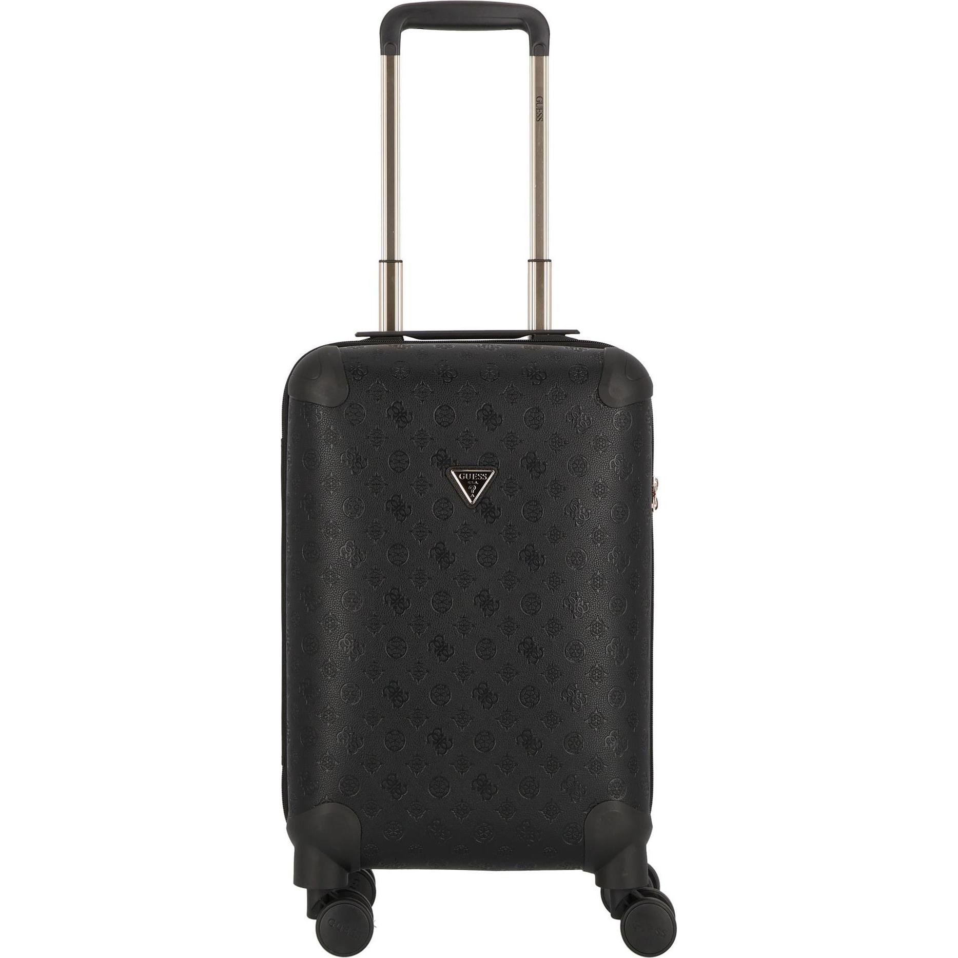 Guess, Koffer, Wilder 4 Rollen Kabinentrolley 53 cm, Schwarz, (32 l, Handgepäck (bis 50l))