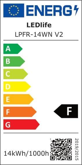 Energie-Label LEDlife LED PANEL LPFR-14WN V2 14W LED 4000K (1200 lm)