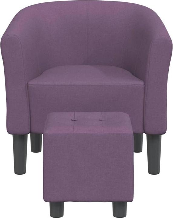 Produktbild vidaXL Clubsessel mit Fusshocker Lila Stoff,Farbe