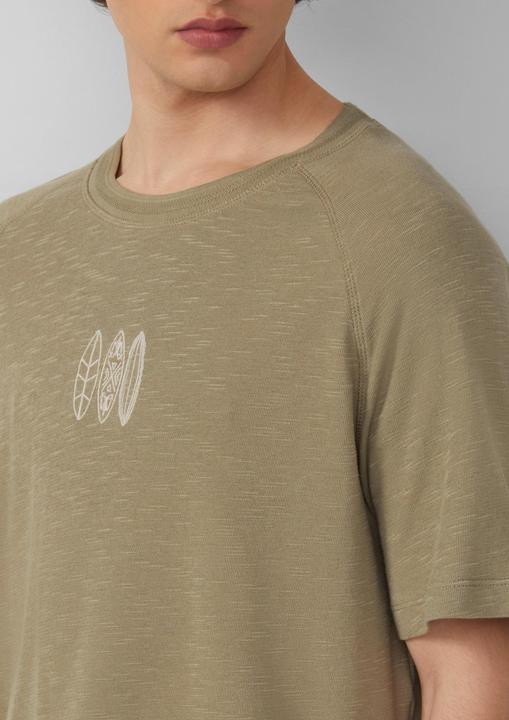 Image du produit S.Oliver T-Shirt Raglan-T-Shirt mit Flammgarnstruktur und Stickerei (XL)
