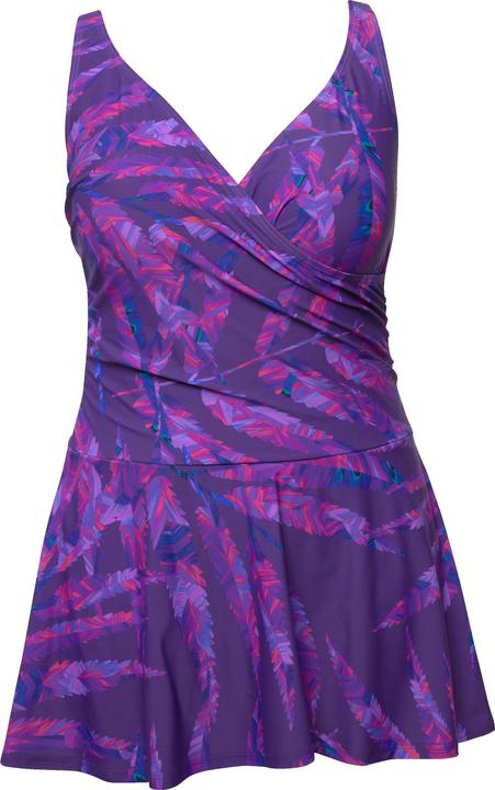 Image du produit Ulla Popken Robe de bain imprimé feuilles à bonnets souples, fronces, matière recyclée (48)