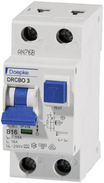 Actual product image Doepke FI/LS combination single pole N A A BCharacteristic Type