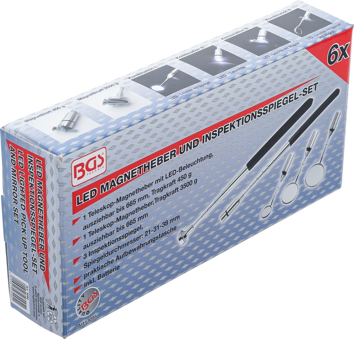 Produktbild BGS LED-Magnetheber- und Inspektionsspiegel-Satz