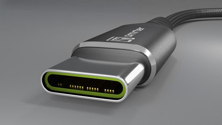 Produktbild Smrter USB-C® Kabel USB 2.0 USB-C® Stecker, USB-C® Stecker 2 m Anthrazit mit OTG (2 m, USB 2.0, 100 W)