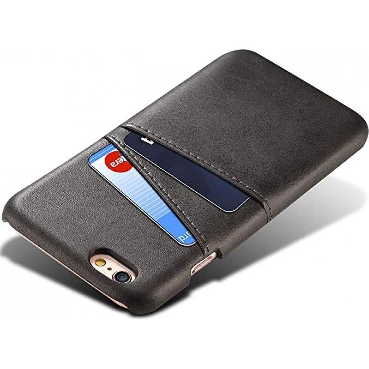 Thumbnail - Screenguard Apple iPhone 6/6S CardCaddy Leder Backcase mit Kartenfächern (Apple iPhone 6), Smartphone Hülle, Schwarz
