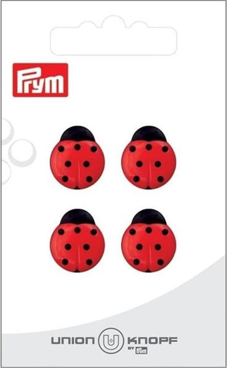 Produktbild Prym Knöpfe Marienkäfer 14 mm, 4 Stück, Rot