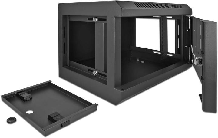 Produktbild Delock Wandschrank 10 mit Glastür 10 / 4HE / Schwarz (4 HE, 10 Zoll Rack)