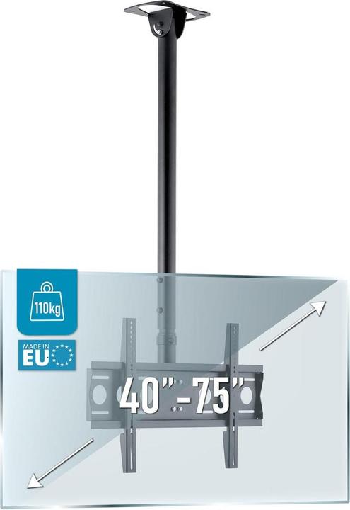 Produktbild edbak CMS21 monitor mount / stand (75") Black (Decke, 60 kg, 40" - 75")