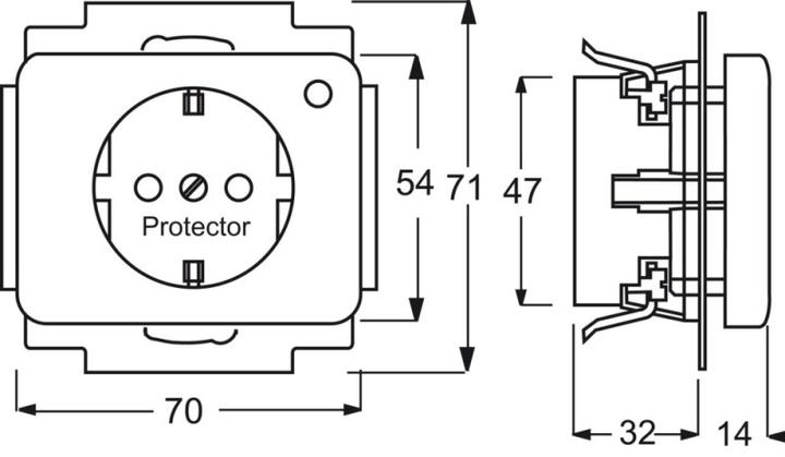 Actual product image Busch-Jaeger Busch-Protector® SCHUKO® socket outlet- 2CKA002011A3829