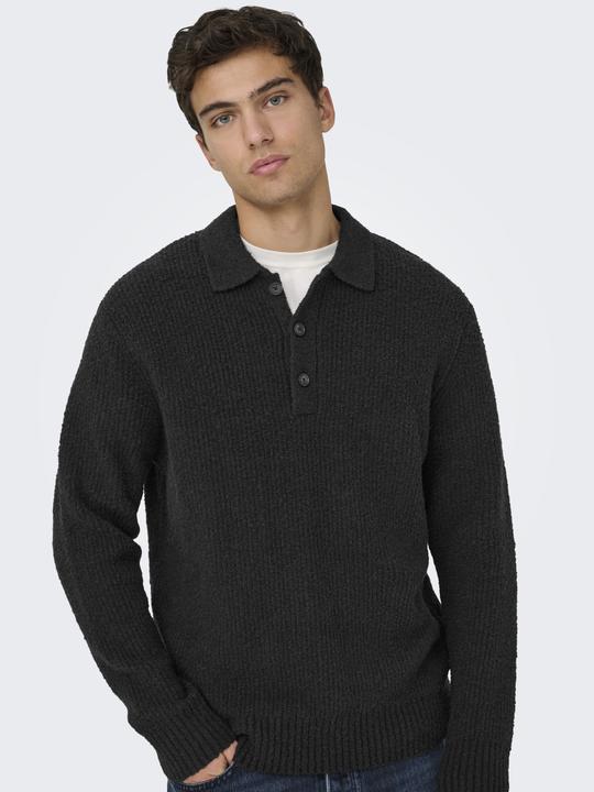 Actual product image Only & Sons Onsdale Rlx Ls Polo Knit Noos (XXL)