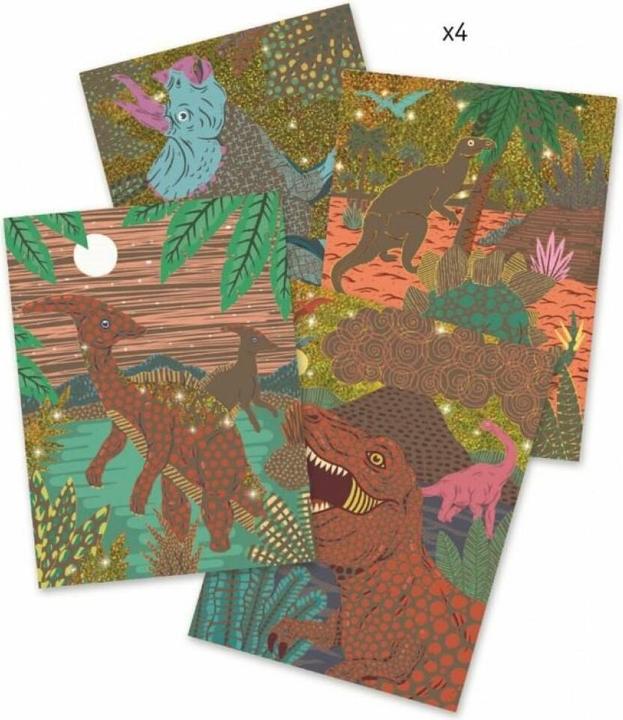 Actual product image Djeco Scratch pictures dinosaur