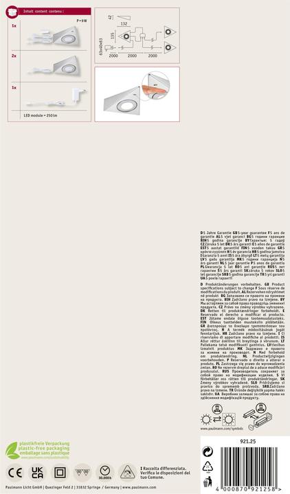 Produktbild Paulmann Unterbauleuchte Trias (250 lm)