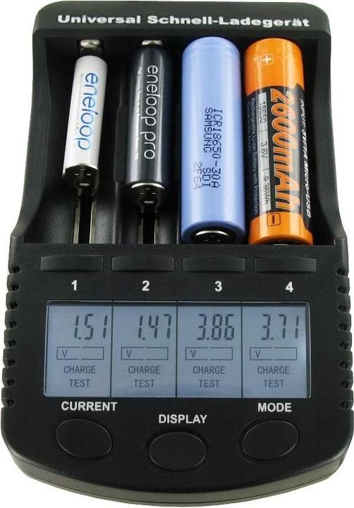 Image du produit AccuCell Chargeur rapide adapté aux batteries Li-ion, NiCd et NiMH. (Chargeurs sans batterie)