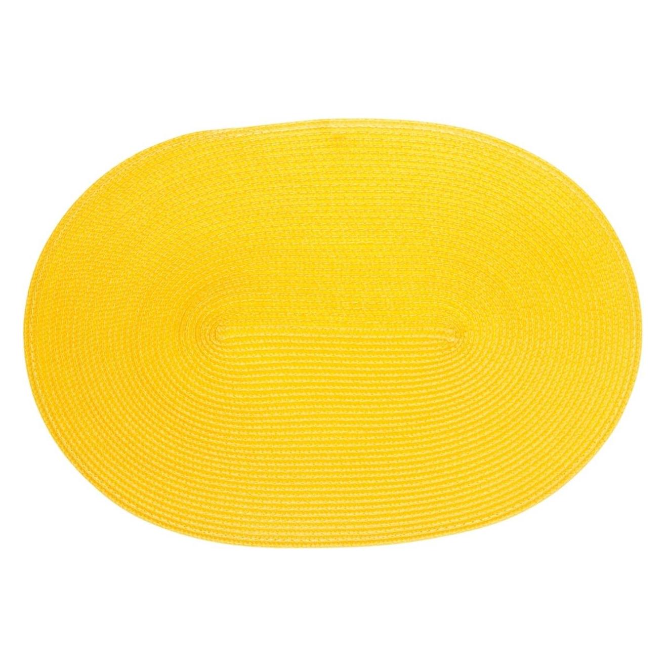 Continenta, Placemats, Placemat Ovaal Zon Geel 45x31cm (1 Pcs., 45 X 31 cm)