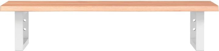 Actual product image vidaXL Washbasin top Shelf support Wall bracket Wooden top Steel solid wood