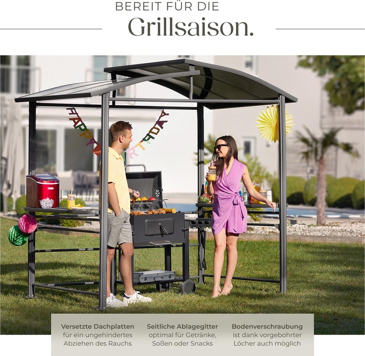 Image du produit tectake Barbecue Pavilion Asado | 240x150x234cm (240 cm, 150 cm)
