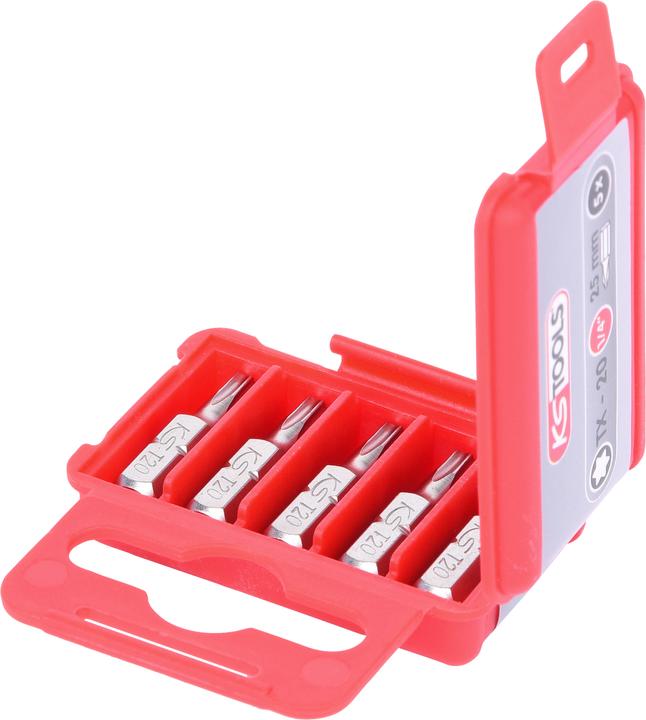 Actual product image KS Tools 1/4 bit TX. 25mm. T20. Pack of 5 911.2319 (25MM T20)