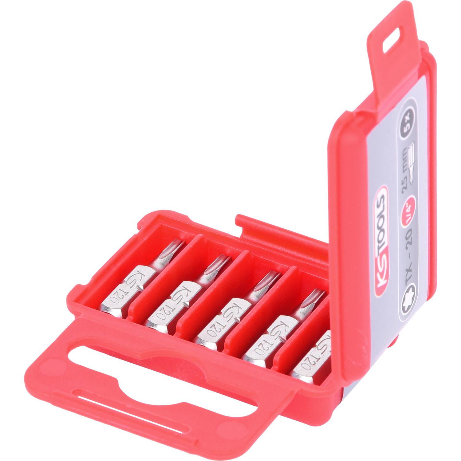 Thumbnail - KS Tools, Bits, 1/4 Bit TX. 25mm. T20. 5er Pack 911.2319 (T20)