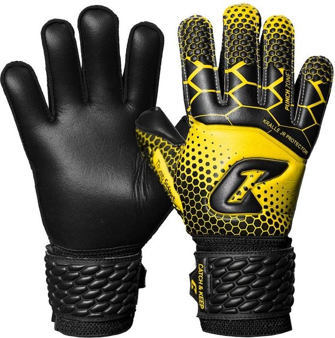 Produktbild Catch & Keep Fussballhandschuhe Kralle Protector Gr. 6 Gelb Torwart Keeper Goalie Handschuhe (6)