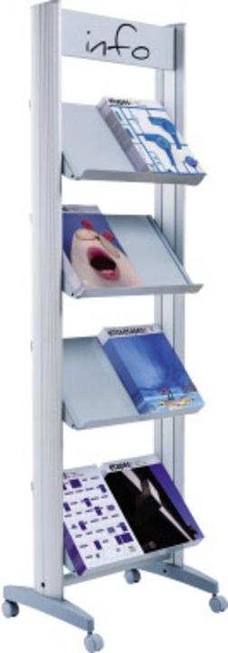 Produktbild kaiserkraft Mobiler Metall-Prospektständer (A4)